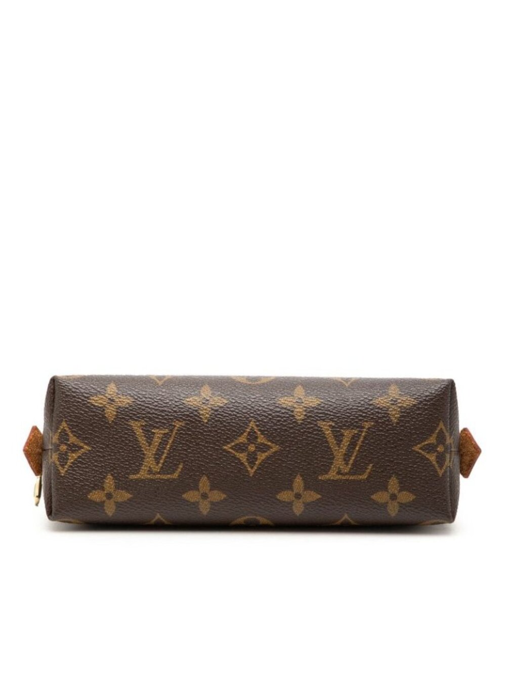 Louis Vuitton Monogram Pochette Cosmetic PM Pouch Brown Leather - Picture 3 of 7